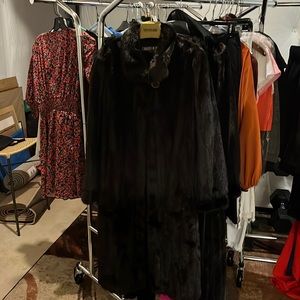 Beautiful Christian Nobel full length mink, like new dark brown mink